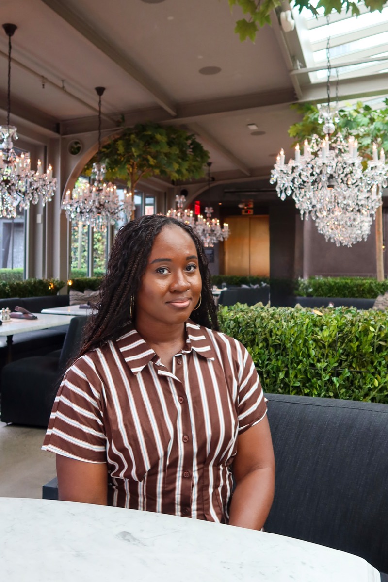 Nana Yaa Ansah on a rooftop